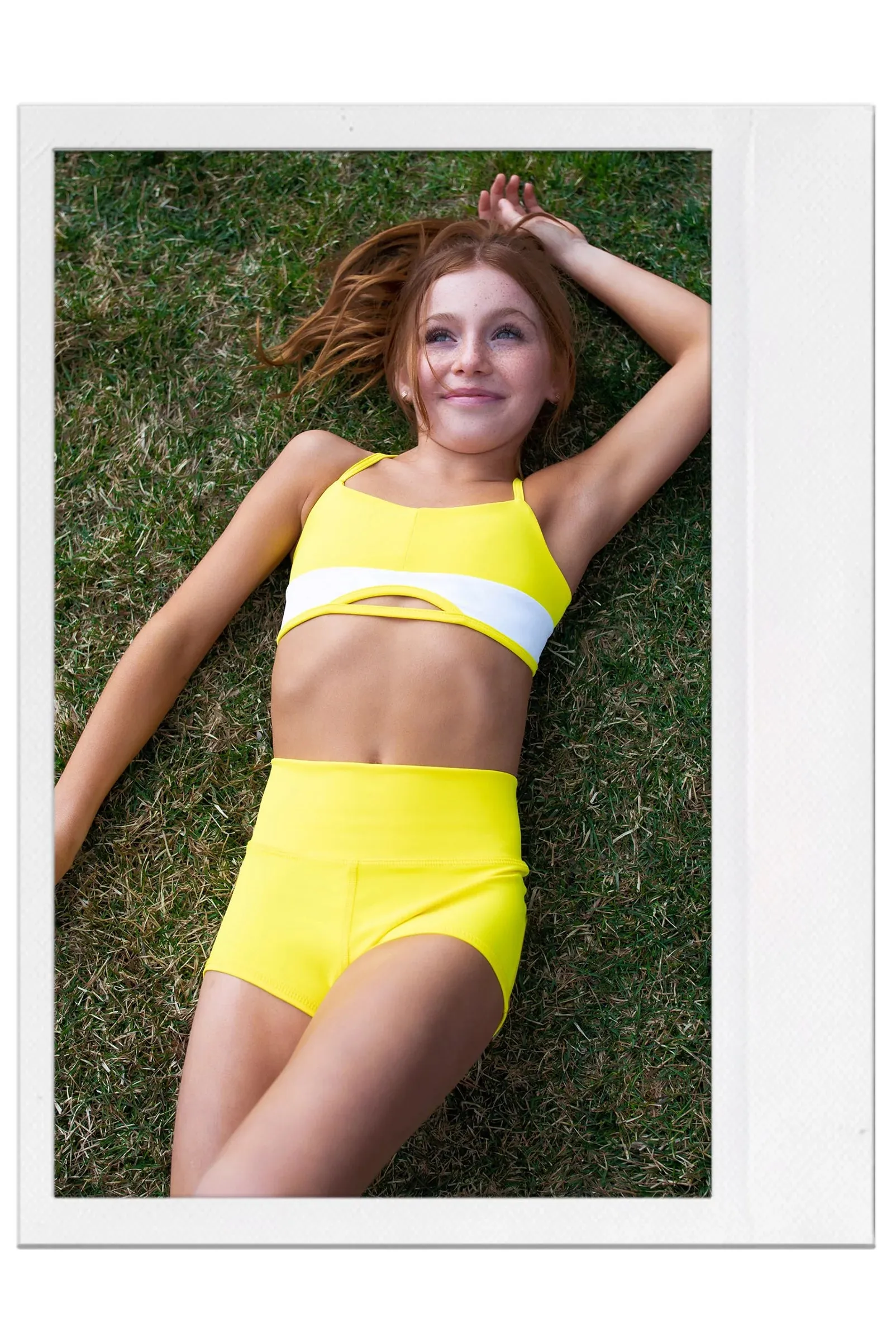 Five Dancewear | Motiv8 Bra | Lemondrop   White