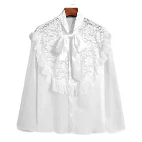 Long Sleeve Shirt With White Bow Superior Fabric