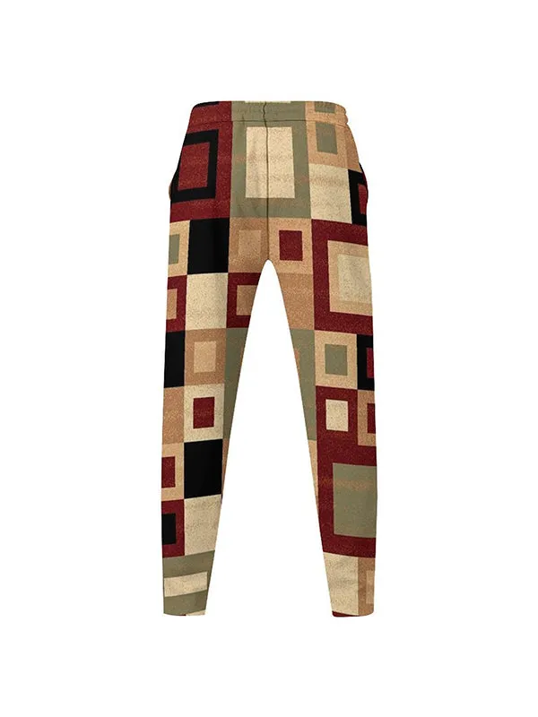 Men's Fashion Casual Printed Straight Pants