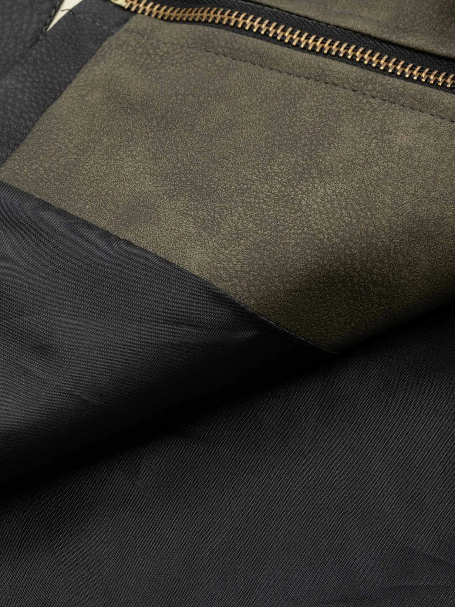 Thesupermade Functional Stitching PU Leather Jacket