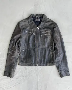 VINTAGE 2000'S LEATHER JACKET - S/M